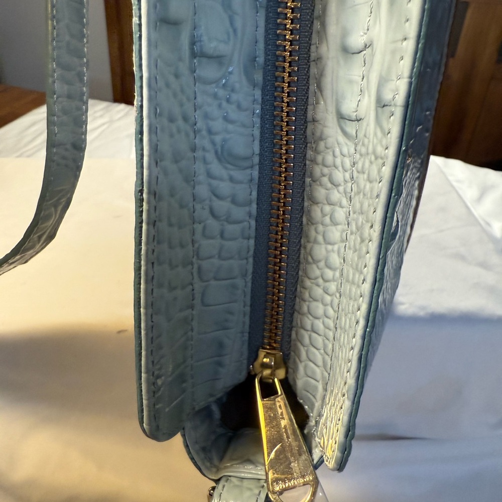 Brahmin Carrie Crossbody Sky Viognier Genuine Leather Bag NWOT - Picture 10 of 13